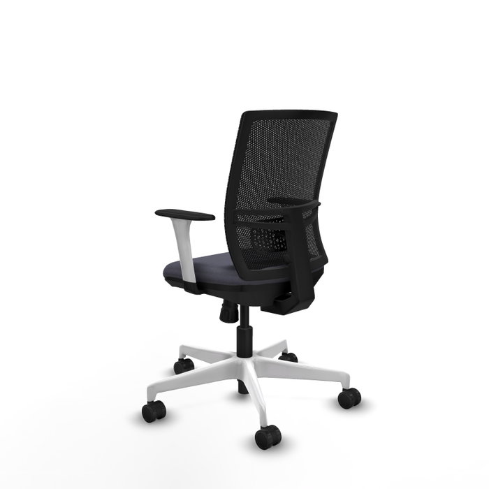PIQUERAS Y CRESPO Silla de oficina Yunquera con mecanismo Sincro, Gris oscuro y Negro