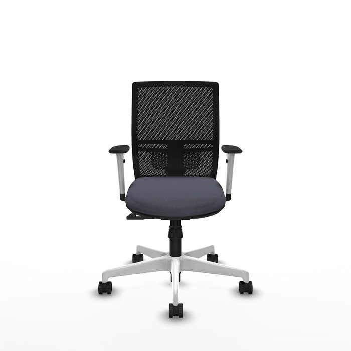 PIQUERAS Y CRESPO Silla de oficina Yunquera con mecanismo Sincro, Gris oscuro y Negro