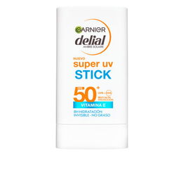 Garnier Delial Super UV Stick Protector Solar SPF50+ 18 gr - Protección UVA/UVB, Vitamina E, Textura Invisible