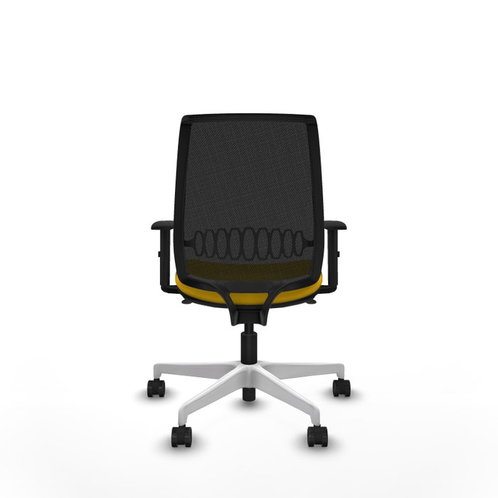 PIQUERAS Y CRESPO Alares Silla de Oficina Sincro con Malla Negra y Acabado Bali Amarillo PIQUERAS Y CRESPO Alares Silla de Oficina Sincro con Malla Negra y Acabado Bali Amarillo