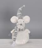 DKD Home Decor Figura de Ratón Blanco y Gris en Poliéster