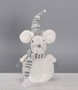 DKD Home Decor Figura de Ratón Blanco y Gris en Poliéster