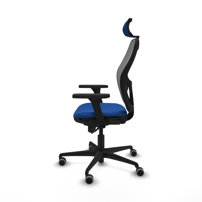 PIQUERAS Y CRESPO Silla de oficina Jorquera con mecanismo Sincro, Azul y Gris