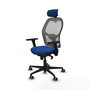 PIQUERAS Y CRESPO Silla de oficina Jorquera con mecanismo Sincro, Azul y Gris