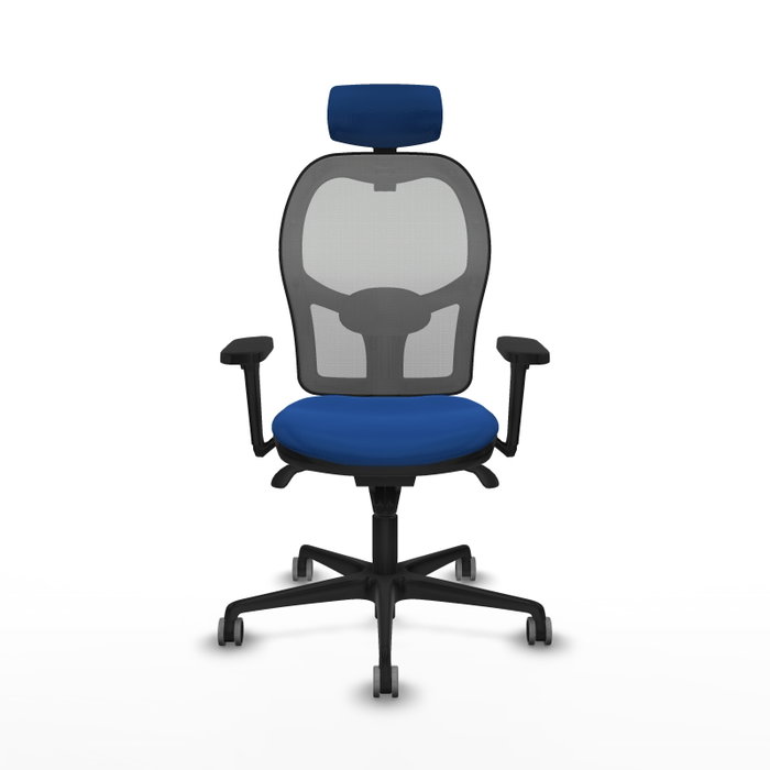 PIQUERAS Y CRESPO Silla de oficina Jorquera con mecanismo Sincro, Azul y Gris