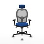 PIQUERAS Y CRESPO Silla de oficina Jorquera con mecanismo Sincro, Azul y Gris