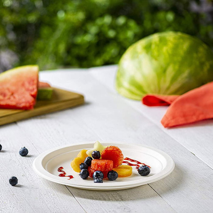 Algon Set de 24 Platos Biodegradables de 17.5 cm Quali