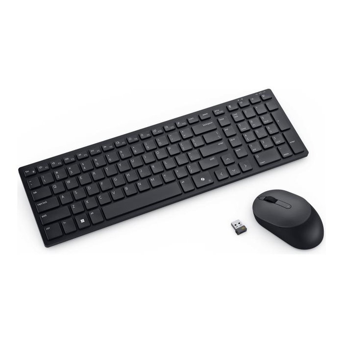 Dell Pro KM555 Teclado y Ratón Silencioso, QWERTZ Alemán, Negro