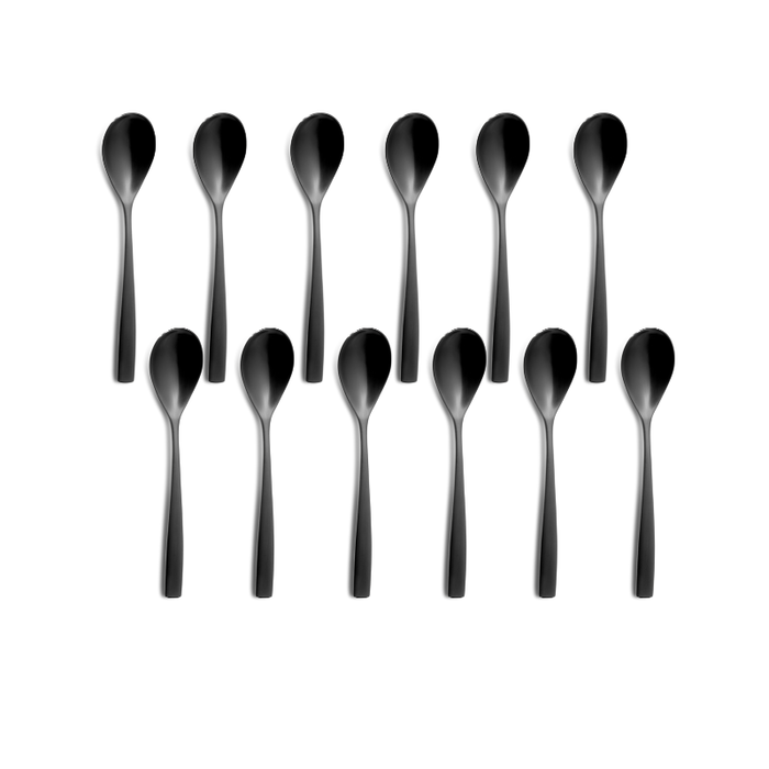 SUMMA Cuchara Mesa Acero Inoxidable Negro PVD 200 mm (Set de 12) SUMMA Cuchara Mesa Acero Inoxidable Negro PVD 200 mm (Set de 12)
