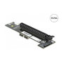 DeLOCK 2 x SFF-8654 a PCIe x16 Convertidor de Bifurcación, PCIe NVMe, Negro, 150 mm