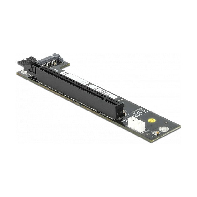 DeLOCK 2 x SFF-8654 a PCIe x16 Convertidor de Bifurcación, PCIe NVMe, Negro, 150 mm