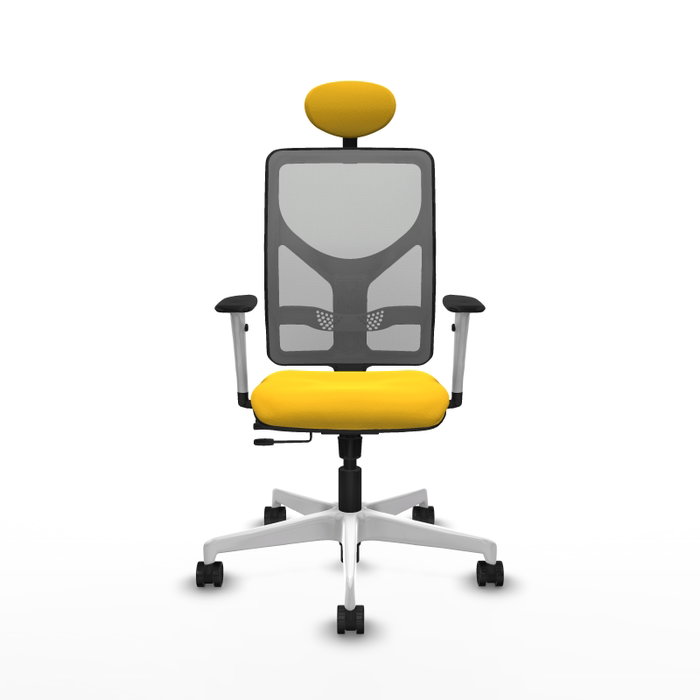 PIQUERAS Y CRESPO Silla de oficina Motilla con mecanismo Sincro/Traslack, Amarillo y Gris PIQUERAS Y CRESPO Silla de oficina Motilla con mecanismo Sincro/Traslack, Amarillo y Gris