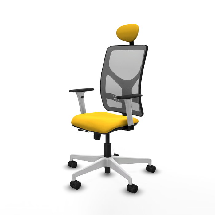 PIQUERAS Y CRESPO Silla de oficina Motilla con mecanismo Sincro/Traslack, Amarillo y Gris PIQUERAS Y CRESPO Silla de oficina Motilla con mecanismo Sincro/Traslack, Amarillo y Gris