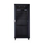 MicroConnect Armario Rack 19 Pulgadas 27HU, Ancho y Fondo 600x600 mm, Color Negro RAL 9004, con Puerta Frontal de Cristal y Ruedas