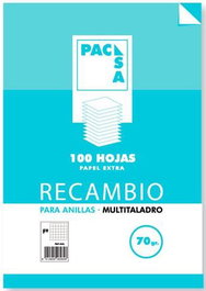 Pacsa Recambio multitaladro 100h 70g cuadrícula 4x4 folio