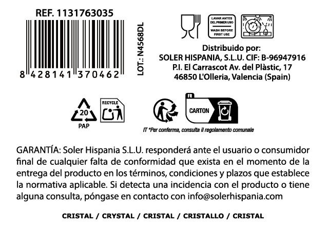 La Mediterranea Copa de Vino Cristal Aline 35cl
