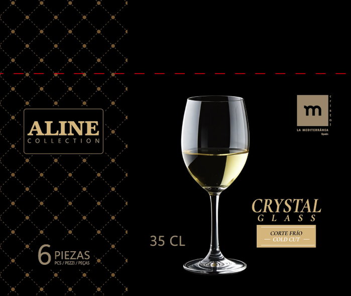 La Mediterranea Copa de Vino Cristal Aline 35cl