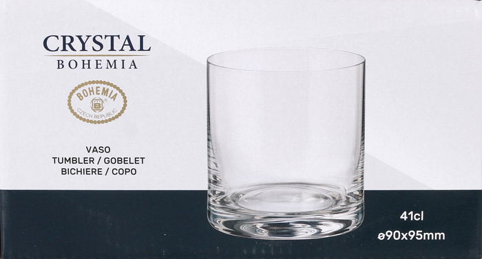 Bohemia Set 6 Vasos Cristal "Laia" 410cc (4 Cajas)