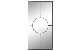 DKD Home Decor Espejo de Hierro y Cristal Negro 90x180 cm