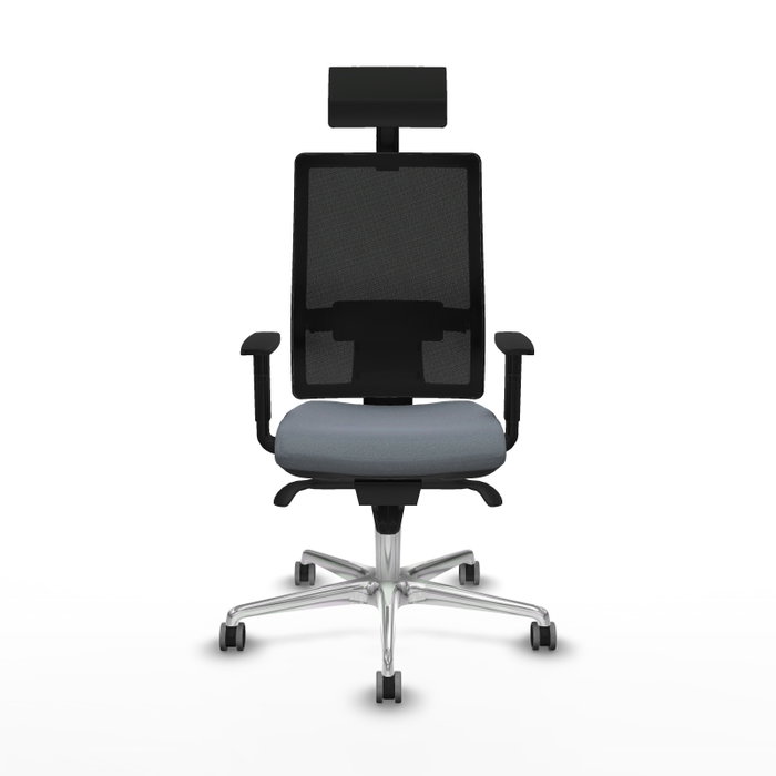 PIQUERAS Y CRESPO Silla de oficina Horna con mecanismo Sincro, Gris y Negro