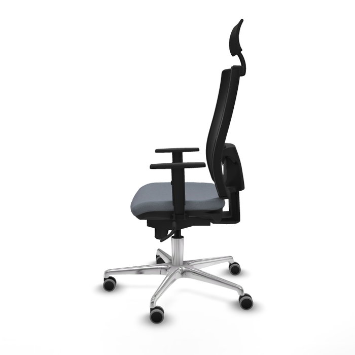 PIQUERAS Y CRESPO Silla de oficina Horna con mecanismo Sincro, Gris y Negro