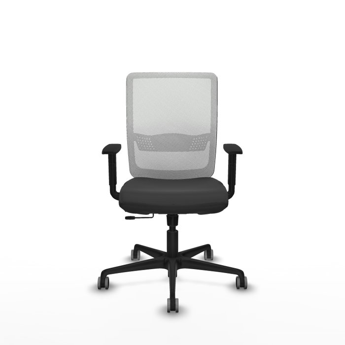 PIQUERAS Y CRESPO Silla de oficina Haches Gris oscuro y Blanco