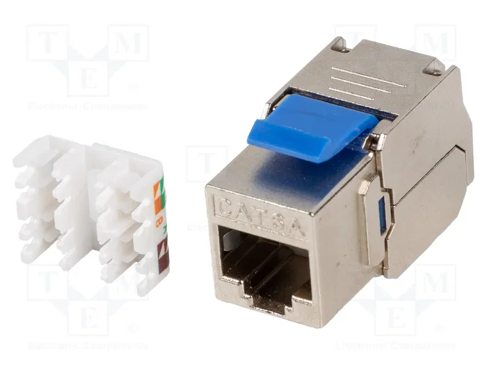 Lanberg KSFA-3000 Módulo Keystone Cat6a FTP RJ45 Azul y Plata Lanberg KSFA-3000 Módulo Keystone Cat6a FTP RJ45 Azul y Plata