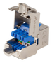 Lanberg KSFA-3000 Módulo de Conector de Red Cat6a FTP RJ45 Azul/Plata