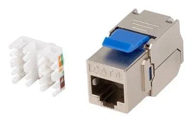 Lanberg KSFA-3000 Módulo de conector de red Cat6a FTP RJ45 Azul/Plata