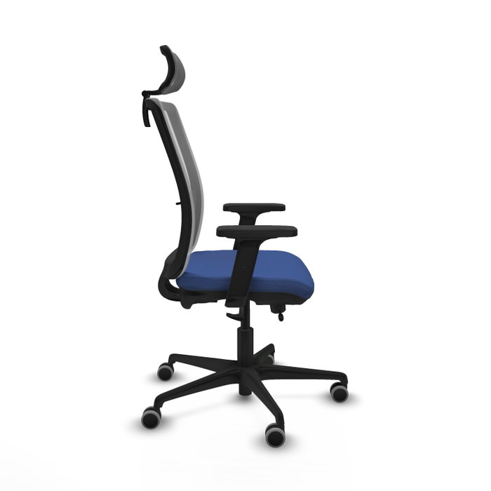 PIQUERAS Y CRESPO Silla de oficina Haches con mecanismo Sincro/Traslack Azul marino y Gris PIQUERAS Y CRESPO Silla de oficina Haches con mecanismo Sincro/Traslack Azul marino y Gris
