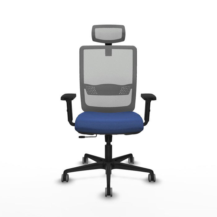 PIQUERAS Y CRESPO Silla de oficina Haches con mecanismo Sincro/Traslack Azul marino y Gris PIQUERAS Y CRESPO Silla de oficina Haches con mecanismo Sincro/Traslack Azul marino y Gris