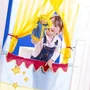 Roba ROB4005317225531 - Conjunto de 6 Marionetas de Mano para Teatro Punch and Judy de Tela en Rojo, Azul y Amarillo