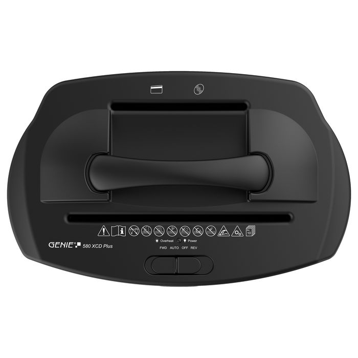 GENIE Trituradora de Papel 580 XCD Plus, Corte Cruzado 5x18 mm, 10 Hojas, Destruye CDs y Tarjetas, Negro GENIE Trituradora de Papel 580 XCD Plus, Corte Cruzado 5x18 mm, 10 Hojas, Destruye CDs y Tarjetas, Negro