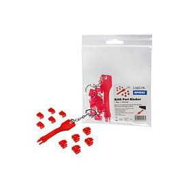 LogiLink Kit de Bloqueo para Puertos RJ45 con 1 Llave y 10 Bloqueos