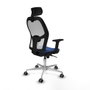 PIQUERAS Y CRESPO Silla de oficina Jorquera con mecanismo Sincro, Azul marino y Blanco