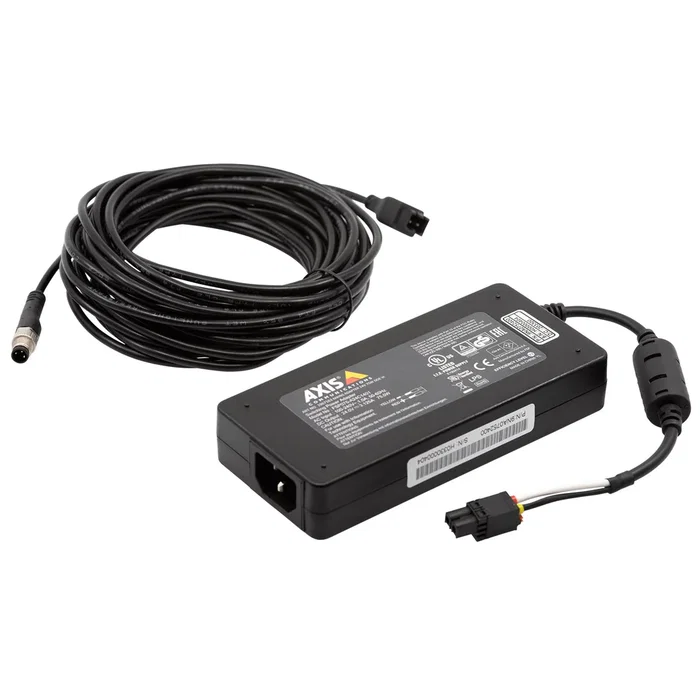 Axis 02040-001 Fuente de Alimentación 75W 24V para Cámara Q6010-E, Negro, Alámbrico, Cable 7m