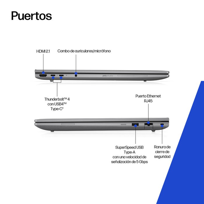 HP ZBook 8 G1i 16 pulgadas Táctil Plata meteoro Intel Core Ultra 9 285H 64 GB 1 TB SSD HP ZBook 8 G1i 16 pulgadas Táctil Plata meteoro Intel Core Ultra 9 285H 64 GB 1 TB SSD