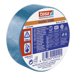 Tesa Cinta Aislante Homologada Azul 25 mm x 25 m PVC Adhesiva Flexible para Cables