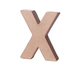 Innspiro Letra X de papel maché con 10 cm de altura