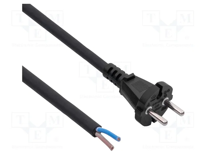 AKYGA Cable de Alimentación H05RR-F 2x1,5mm2 Negro 3m AKYGA Cable de Alimentación H05RR-F 2x1,5mm2 Negro 3m