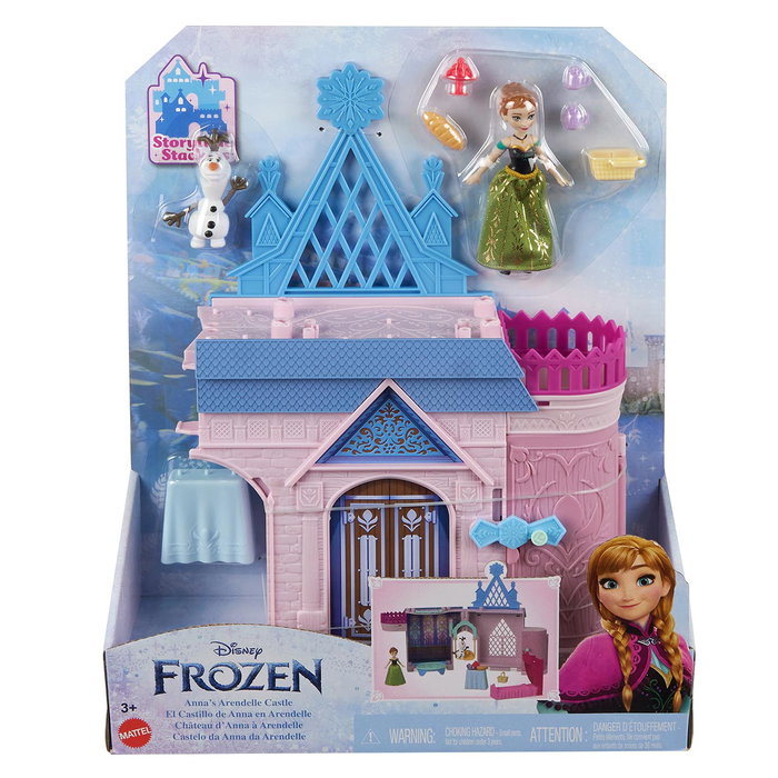 Mattel Frozen Disney Muñecas Minis Castillo De Anna Hlx02 con Personajes y Piezas de Juego, Juguete para Niños +3 Años