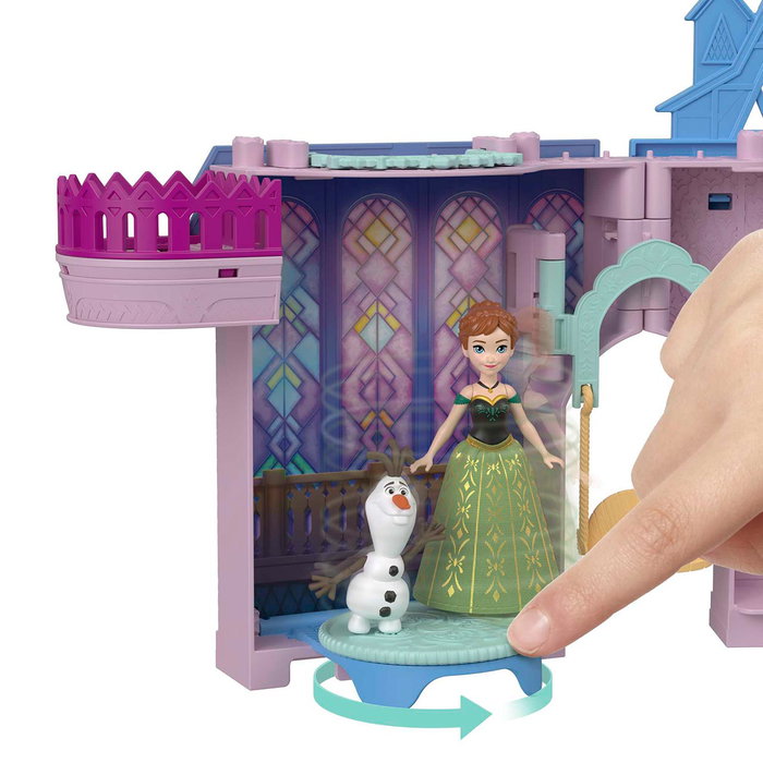 Mattel Frozen Disney Muñecas Minis Castillo De Anna Hlx02 con Personajes y Piezas de Juego, Juguete para Niños +3 Años