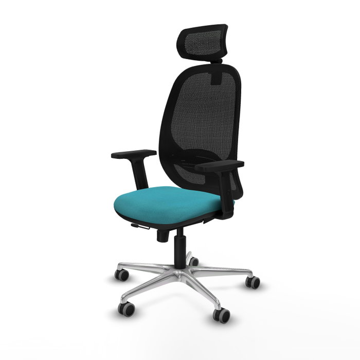 PIQUERAS Y CRESPO Silla de oficina Cilanco con mecanismo Sincro/Traslack en Turquesa y Negro PIQUERAS Y CRESPO Silla de oficina Cilanco con mecanismo Sincro/Traslack en Turquesa y Negro