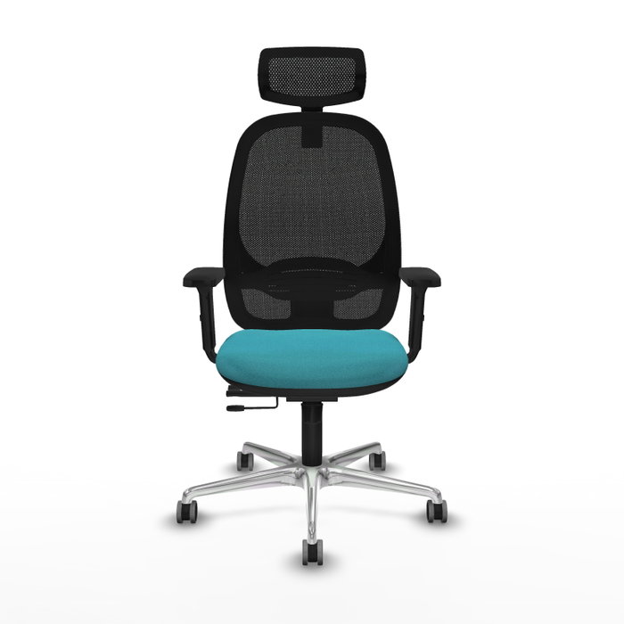 PIQUERAS Y CRESPO Silla de oficina Cilanco con mecanismo Sincro/Traslack en Turquesa y Negro PIQUERAS Y CRESPO Silla de oficina Cilanco con mecanismo Sincro/Traslack en Turquesa y Negro