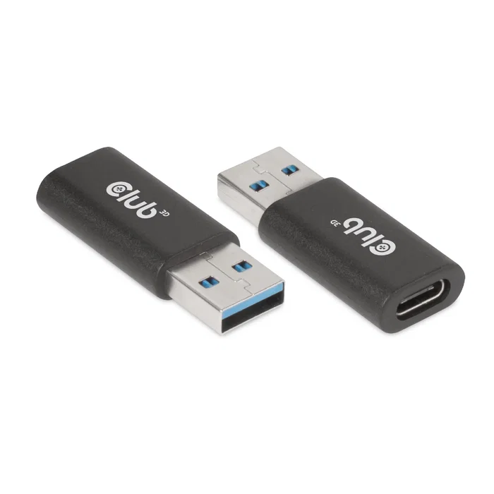 CLUB-3D Adaptador USB 3.2 Gen 1 de Tipo A a Tipo C Negro