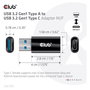 CLUB-3D Adaptador USB 3.2 Gen 1 de Tipo A a Tipo C Negro