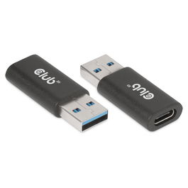 Club 3D CAC-1525 Adaptador USB 3.2 Gen 1 (3.1 Gen 1) Tipo A Macho a Tipo C Hembra Negro