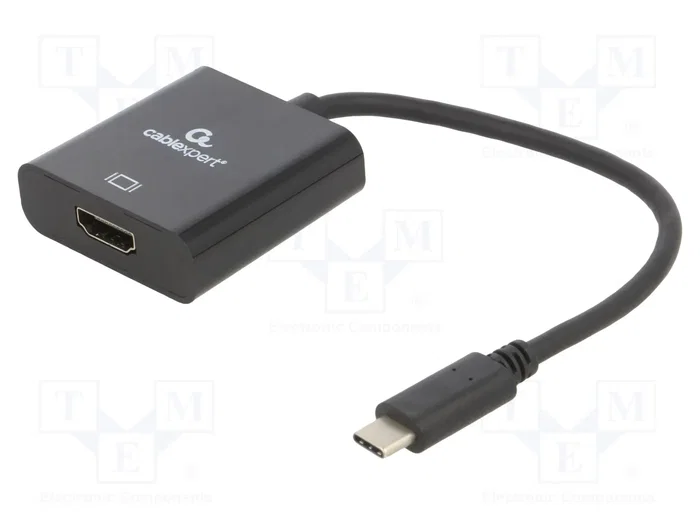 GEMBIRD A-CM-HDMIF-04 Adaptador USB Tipo C a HDMI 4K 60Hz Negro GEMBIRD A-CM-HDMIF-04 Adaptador USB Tipo C a HDMI 4K 60Hz Negro