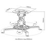InLine Soporte para Proyectores 23122A para Techo, Negro