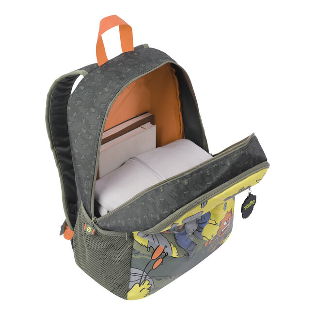 Totto Mochila Escolar Grande de Cartoons Verde MJ04BWM003-2310-4DJL Totto Mochila Escolar Grande de Cartoons Verde MJ04BWM003-2310-4DJL